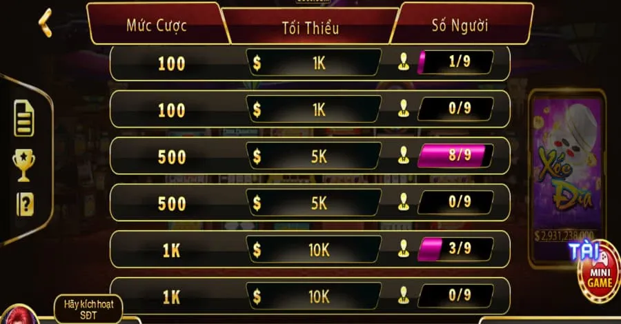 xóc đĩa 68 game bài
