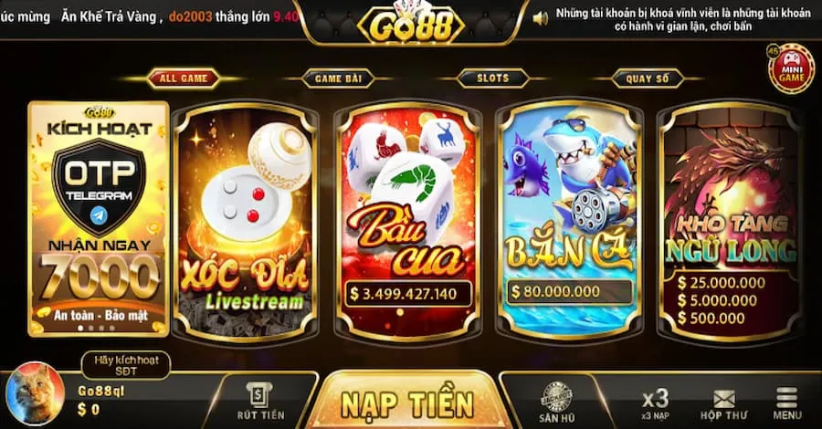 Bầu cua 68GameBai