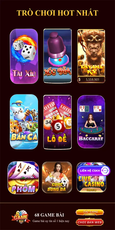 68 Game Bài Giới Thiệu